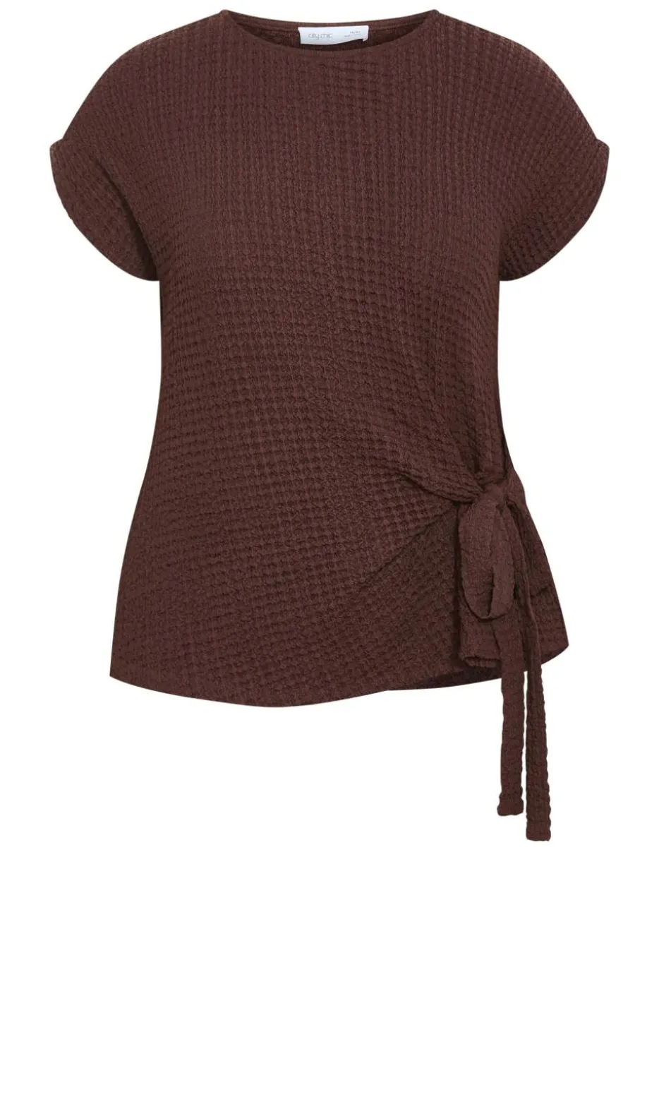 Zoie Side Tie Top - chocolate
