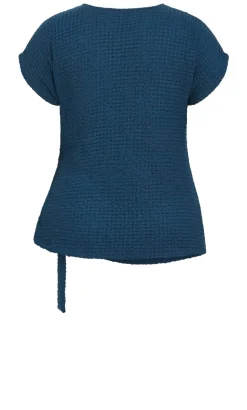 Zoie Side Tie Top - petrol