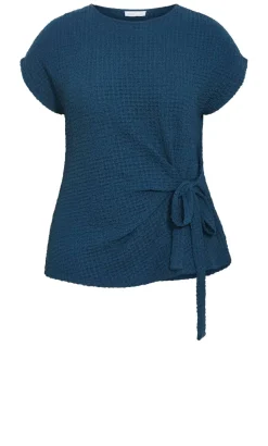 Zoie Side Tie Top - petrol