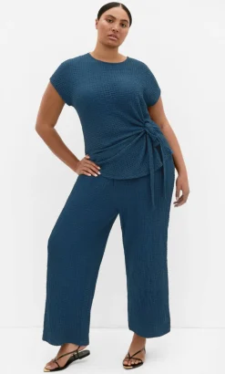 Zoie Side Tie Top - petrol