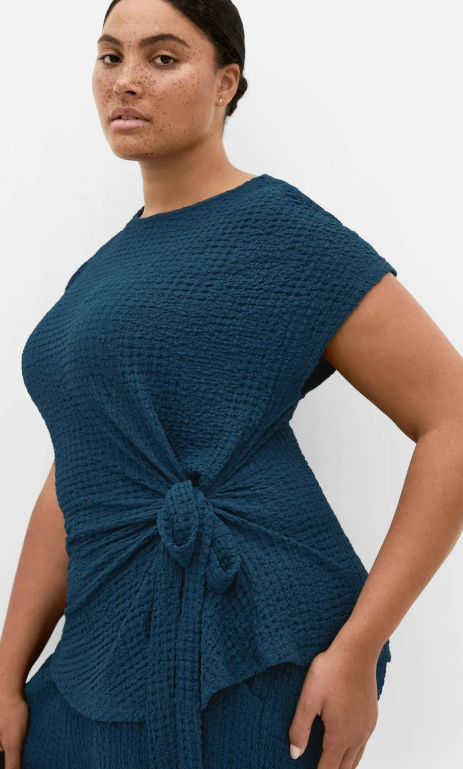 Zoie Side Tie Top - petrol