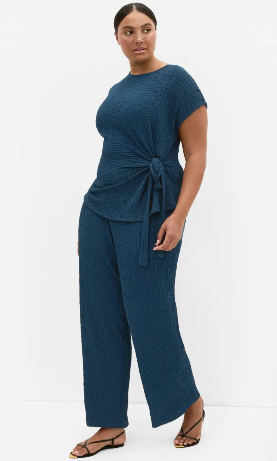 Zoie Side Tie Top - petrol