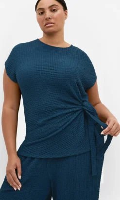 Zoie Side Tie Top - petrol