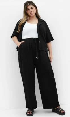 Zoie Wide Leg Pant - black