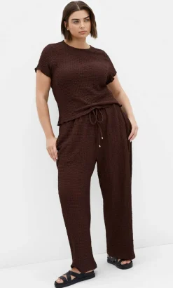 Zoie Wide Leg Pant - chocolate