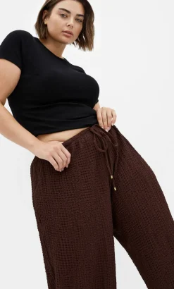 Zoie Wide Leg Pant - chocolate