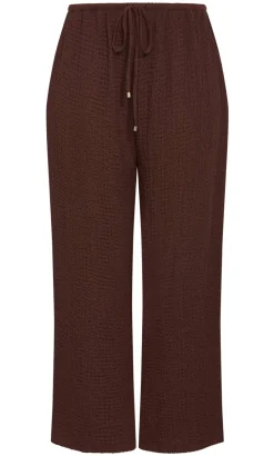 Zoie Wide Leg Pant - chocolate