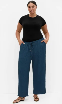 Zoie Wide Leg Pant - petrol