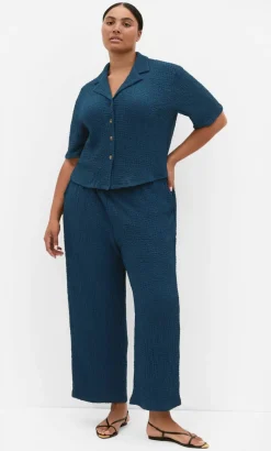 Zoie Wide Leg Pant - petrol